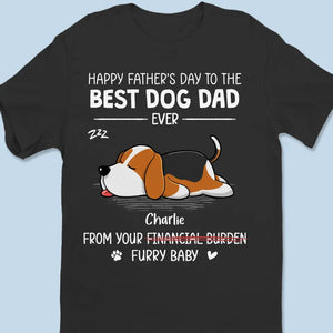 T-shirt unisexe personnalisé « Santé au meilleur papa de chien » ; sweat à capuche, sweat-shirt ; cadeau pour la fête des pères, pour les propriétaires d'animaux et les amoureux des animaux.