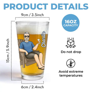 Je suis à la retraite, tu ne l'es pas - Verre à bière personnalisé - Appréciation, cadeau de retraite pour collègues, amis de travail, collègues