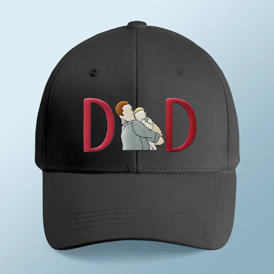 Casquette brodée personnalisée avec photo « Tu es mon papa incroyable » - Cadeau pour la fête des pères