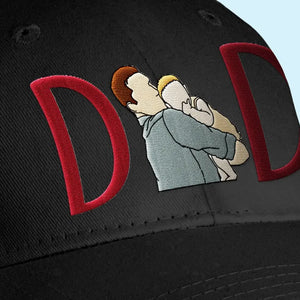 Casquette brodée personnalisée avec photo « Tu es mon papa incroyable » - Cadeau pour la fête des pères