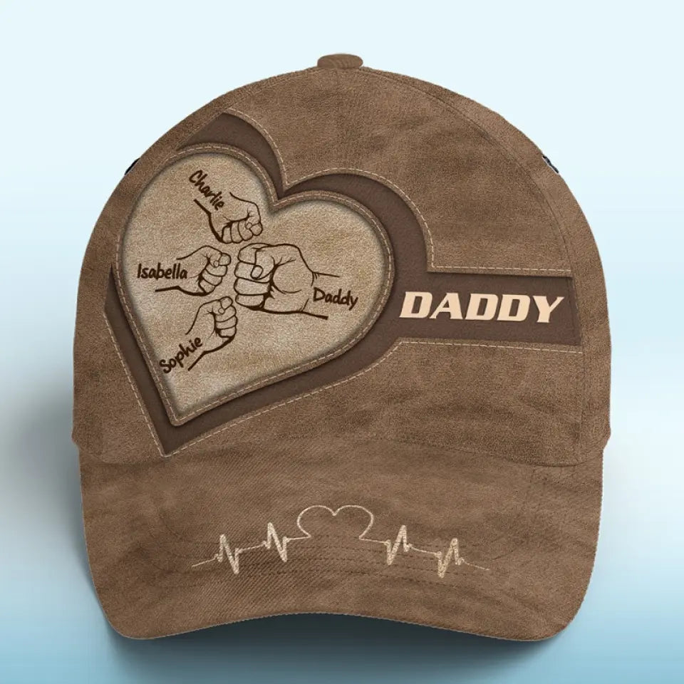 Merci d'être toujours avec moi - Chapeau personnalisé familial, casquette classique à imprimé intégral - Fête des pères, cadeau pour papa, grand-père