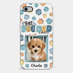 Meilleure maman chien de tous les temps - Coque de téléphone transparente personnalisée avec effet gonflable 3D pour chien et chat - Cadeau pour la fête des mères, pour les propriétaires d'animaux et les amoureux des animaux