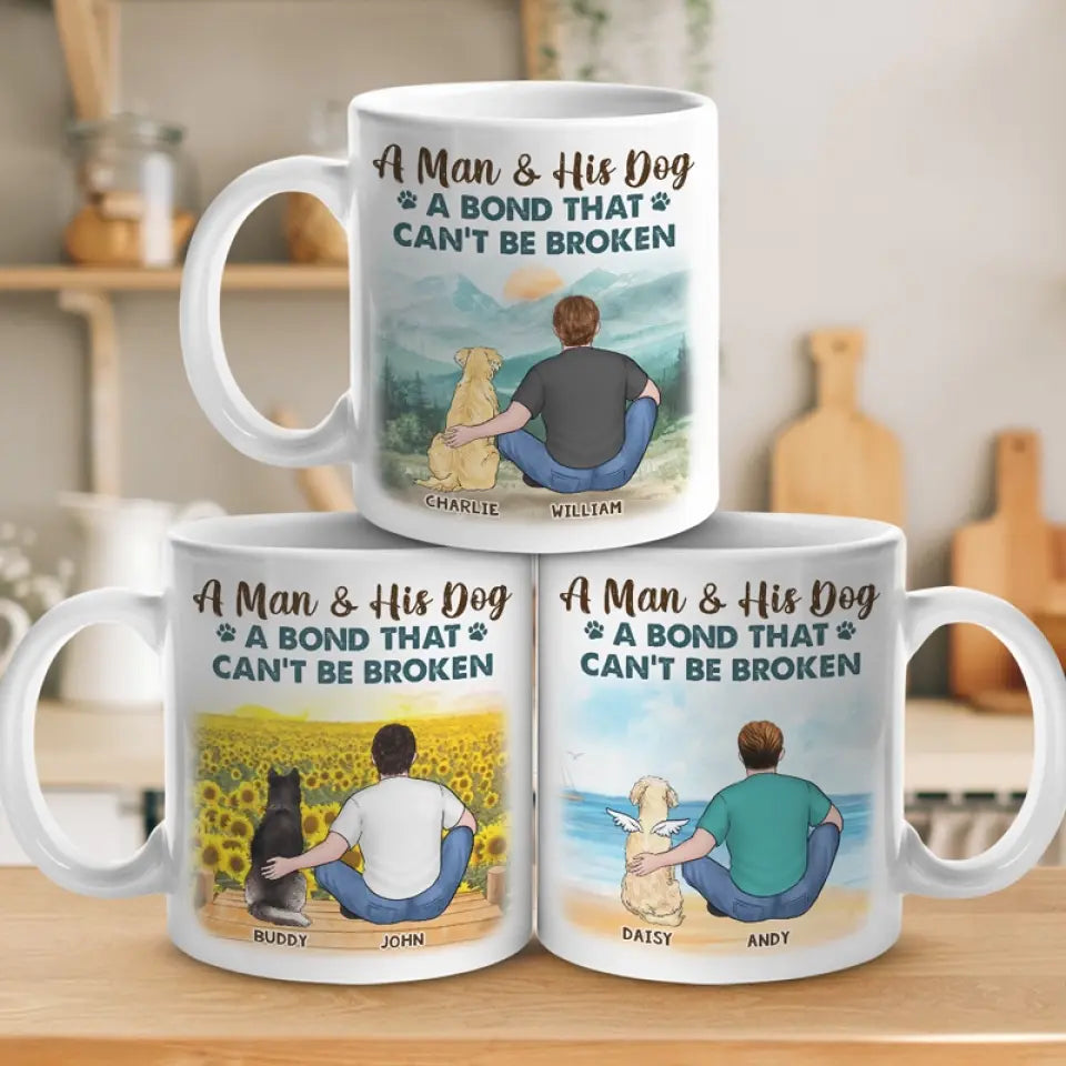 Un lien indéfectible - Mug personnalisé pour chien - Cadeau pour propriétaires et amoureux des animaux