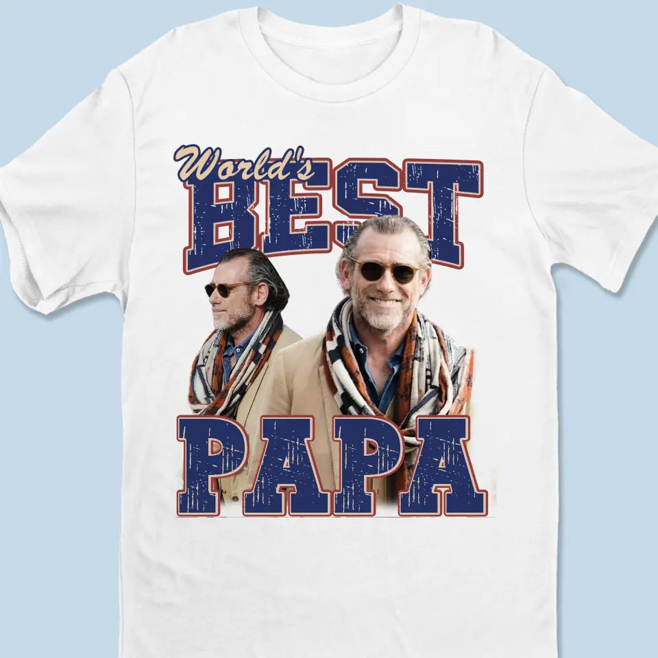 Photo personnalisée L'amour d'un père est le plan directeur pour l'avenir d'un enfant - T-shirt unisexe personnalisé, sweat à capuche, sweat-shirt personnalisé pour la famille - Cadeau pour papa, grand-père