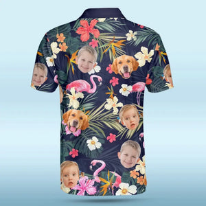 Photo personnalisée Papa, tu as toujours été le plus cool - Polo personnalisé avec imprimé intégral pour la famille - Fête des pères, cadeau pour papa, propriétaires d'animaux, amoureux des animaux
