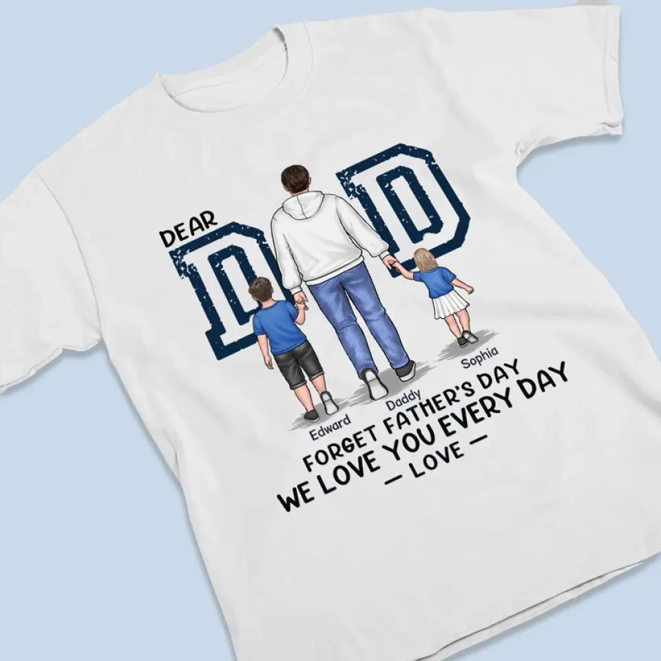J'aime mon père comme les étoiles - T-shirt unisexe personnalisé pour la famille, sweat à capuche, sweat-shirt - Fête des pères, cadeau pour papa