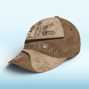 Les chiens laissent des empreintes de pattes sur nos cœurs ! Casquette personnalisée pour chien, casquette classique à imprimé intégral ! Cadeau pour la fête des pères, pour les propriétaires d'animaux et les amoureux des animaux.
