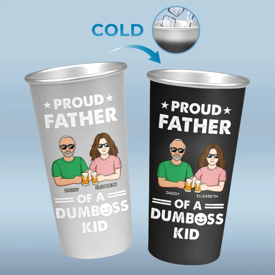 Cher papa, bon travail, nous sommes géniaux - Tasse personnalisée en aluminium à couleur changeante pour la famille - Fête des pères, cadeau pour papa, grand-père
