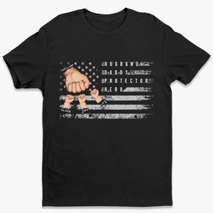 Les papas sont les héros méconnus de nos vies - T-shirt, sweat à capuche et sweat-shirt unisexe personnalisé pour la famille - Cadeau pour papa