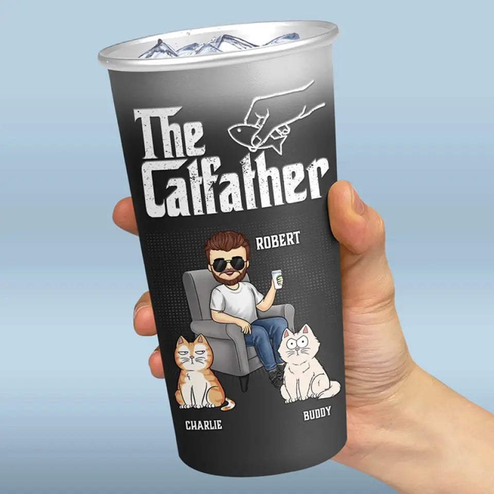 Merci d'être mon papa - Tasse personnalisée en aluminium changeant de couleur pour chien et chat - Fête des pères, cadeau pour les propriétaires d'animaux et les amoureux des animaux