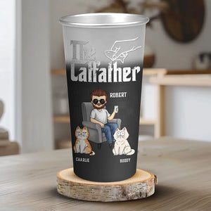 Merci d'être mon papa - Tasse personnalisée en aluminium changeant de couleur pour chien et chat - Fête des pères, cadeau pour les propriétaires d'animaux et les amoureux des animaux