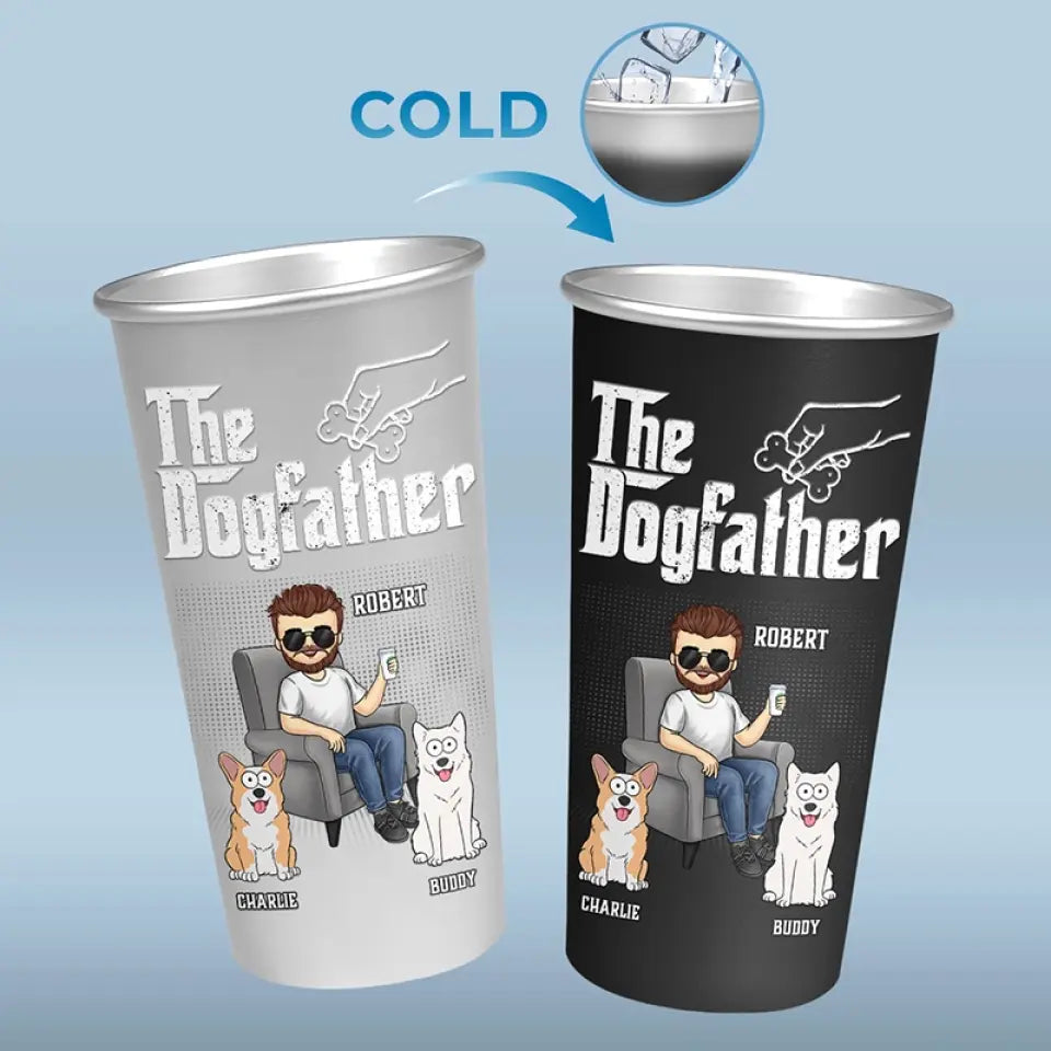 Merci d'être mon papa - Tasse personnalisée en aluminium changeant de couleur pour chien et chat - Fête des pères, cadeau pour les propriétaires d'animaux et les amoureux des animaux