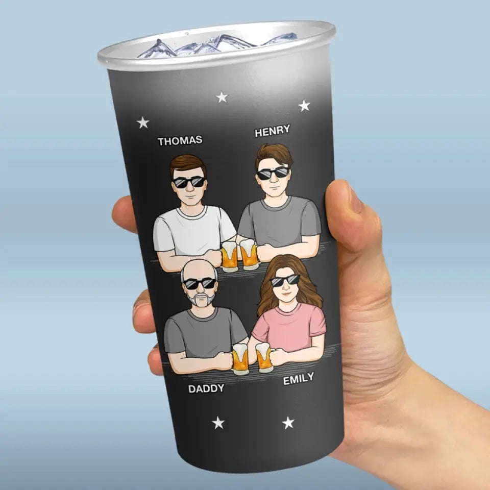 Nous serons toujours vos petits enfants - Tasse personnalisée en aluminium changeant de couleur pour la famille - Fête des pères, cadeau pour papa, grand-père