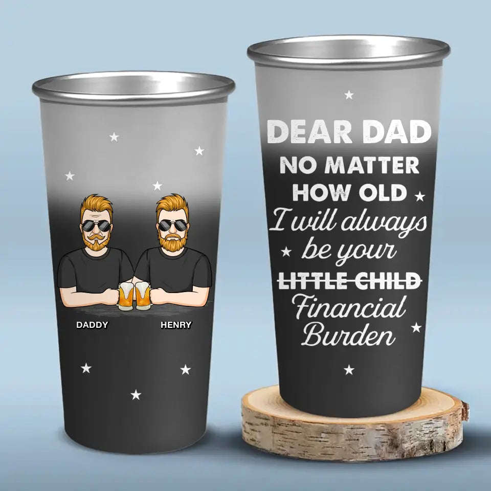 Nous serons toujours vos petits enfants - Tasse personnalisée en aluminium changeant de couleur pour la famille - Fête des pères, cadeau pour papa, grand-père
