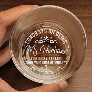 Félicitations pour être devenu mon petit ami - Verre à whisky personnalisé pour couple - Cadeau pour mari et femme, anniversaire