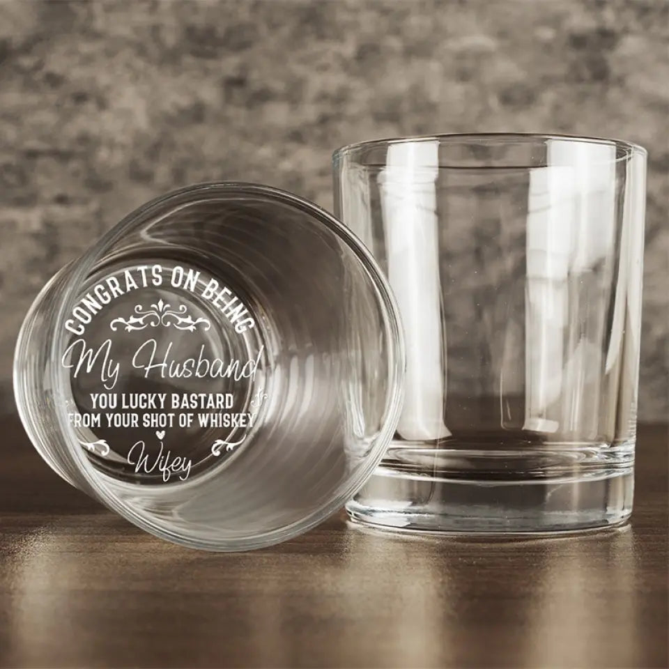 Félicitations pour être devenu mon petit ami - Verre à whisky personnalisé pour couple - Cadeau pour mari et femme, anniversaire