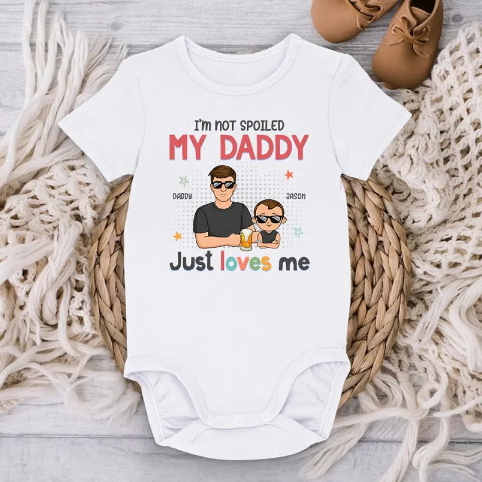 I'm As Lucky As Can Be - Family Personalized Custom Baby Onesie - Father's Day, Baby Shower Gift, Gift For First Dad
