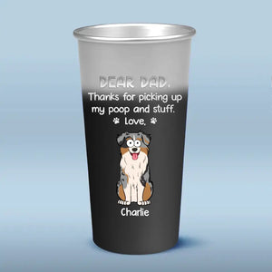 Cher papa, tu es génial ! Tasse personnalisée en aluminium changeant de couleur pour chien - Cadeau pour les propriétaires d'animaux et les amoureux des animaux