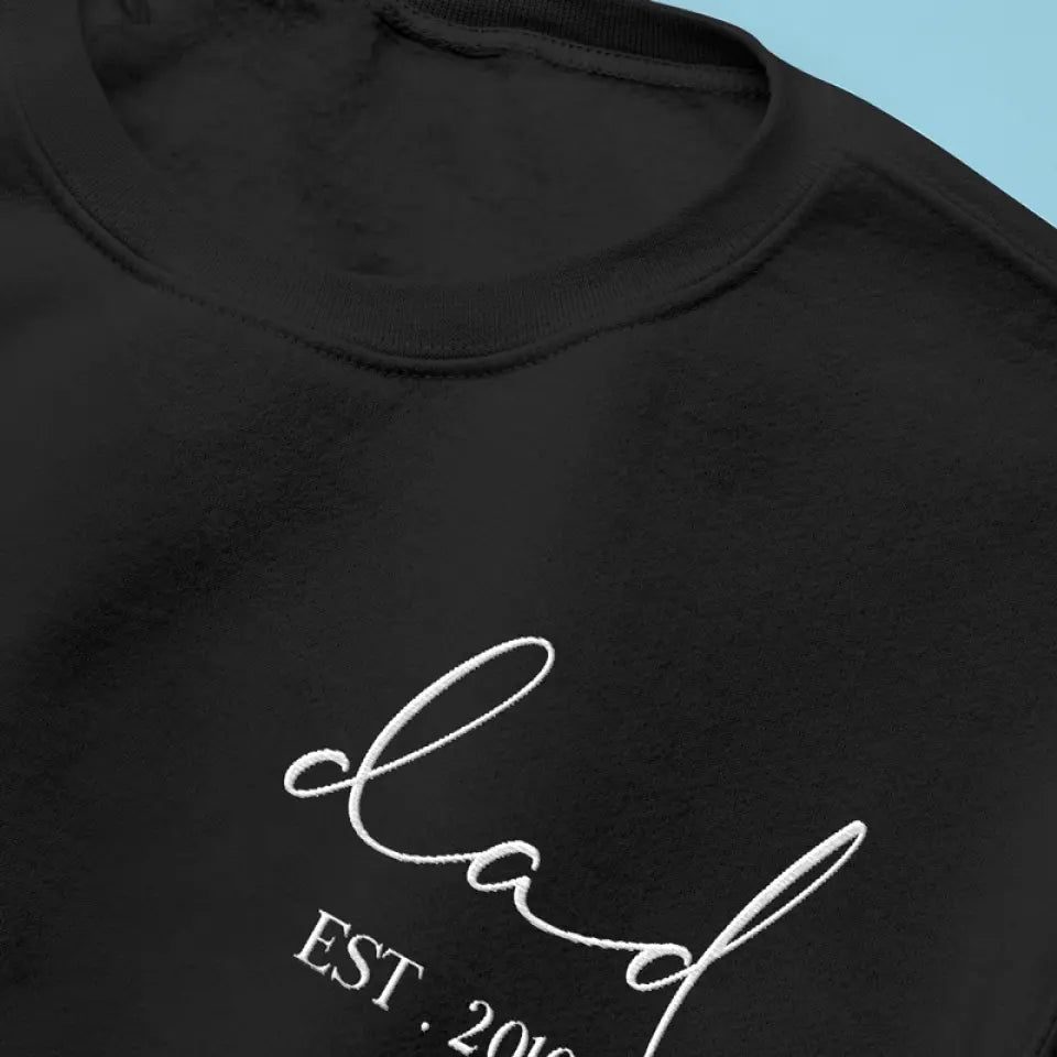 Le lien spécial entre papa et enfants - Sweat-shirt brodé personnalisé pour la famille - Fête des pères, cadeau pour papa, grand-père