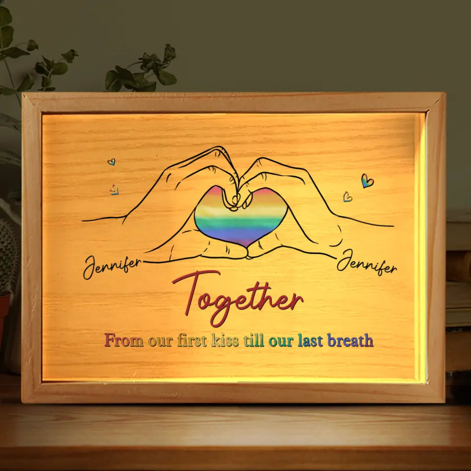 Je n'ai jamais cru au coup de foudre avant de te rencontrer - Cadre photo personnalisé pour couple - Cadeau pour mari et femme, anniversaire, LGBTQ+