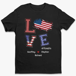 La maison est là où maman est - T-shirt unisexe personnalisé pour la famille, sweat à capuche, sweat-shirt - 4 juillet, cadeau pour maman, grand-mère