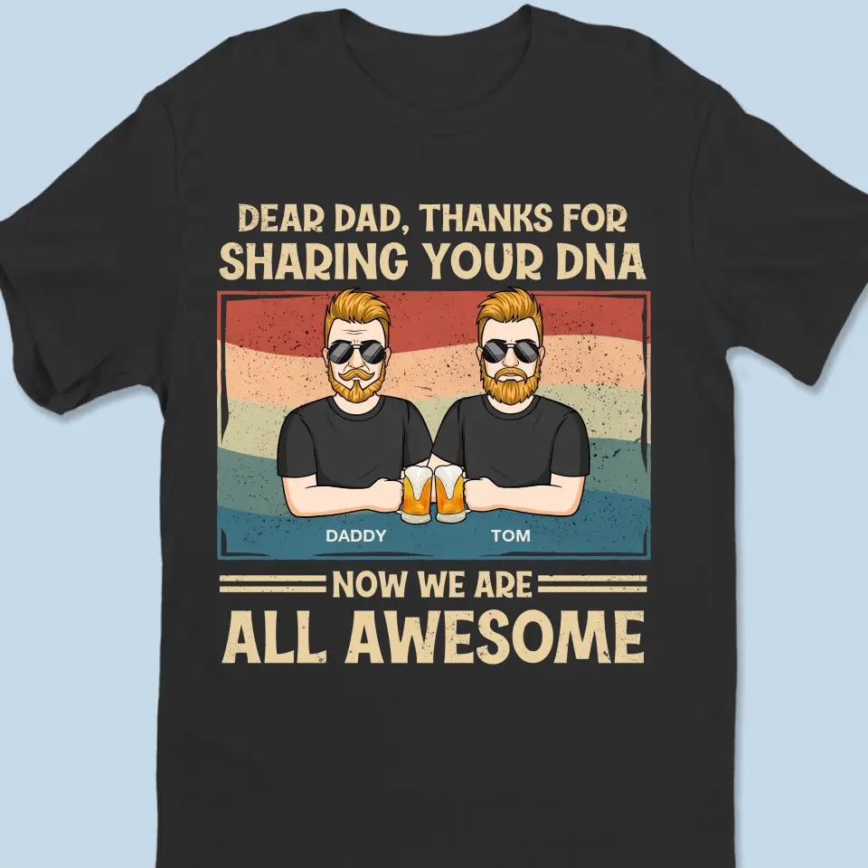Famille non par naissance mais par chance - T-shirt unisexe personnalisé, sweat à capuche, sweat-shirt - Fête des pères, cadeau pour papa, grand-père