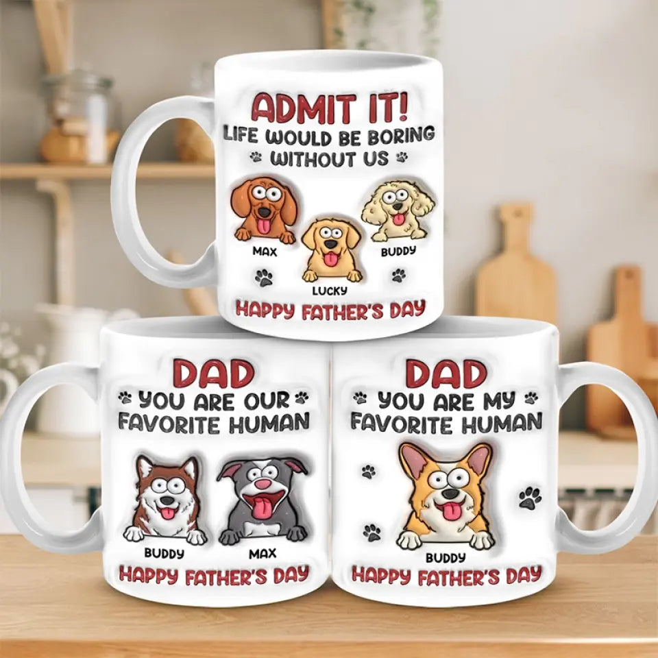 Chaque chien mérite un foyer aimant - Mug personnalisé avec effet gonflable 3D - Cadeau pour les propriétaires d'animaux et les amoureux des animaux