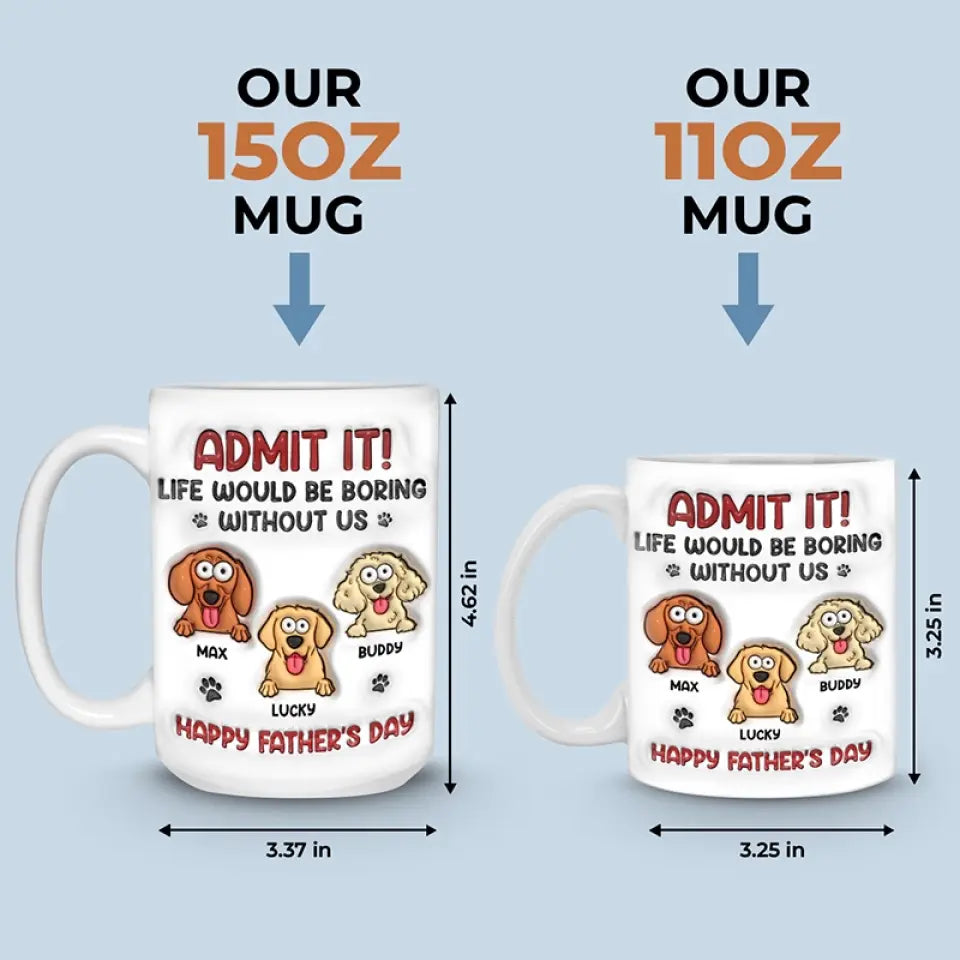 Chaque chien mérite un foyer aimant - Mug personnalisé avec effet gonflable 3D - Cadeau pour les propriétaires d'animaux et les amoureux des animaux