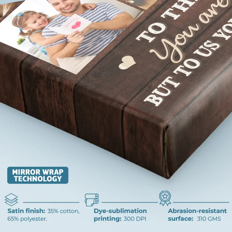 Photo personnalisée Papa, tu comptes beaucoup pour moi - Toile verticale personnalisée pour la famille - Fête des pères, cadeau pour papa