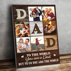 Photo personnalisée Papa, tu comptes beaucoup pour moi - Toile verticale personnalisée pour la famille - Fête des pères, cadeau pour papa