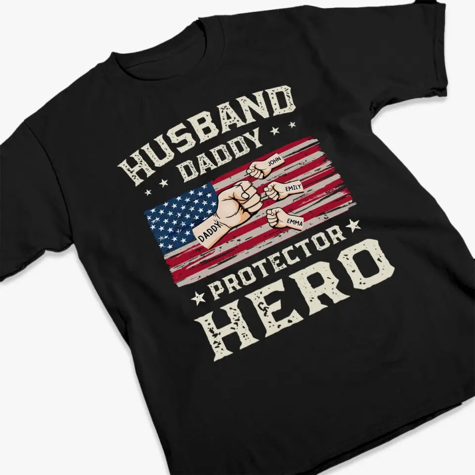 Papa, le super-héros original - T-shirt unisexe personnalisé pour la famille, sweat à capuche, sweat-shirt - 4 juillet, cadeau pour papa, grand-père