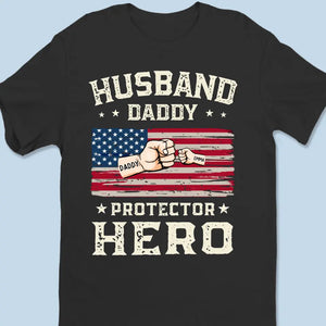 Papa, le super-héros original - T-shirt unisexe personnalisé pour la famille, sweat à capuche, sweat-shirt - 4 juillet, cadeau pour papa, grand-père