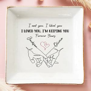 L'amour est un mystère sans fin - Plat à bijoux personnalisé pour couple - Cadeau pour mari et femme, anniversaire