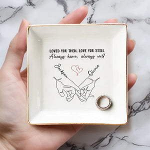 L'amour est un mystère sans fin - Plat à bijoux personnalisé pour couple - Cadeau pour mari et femme, anniversaire