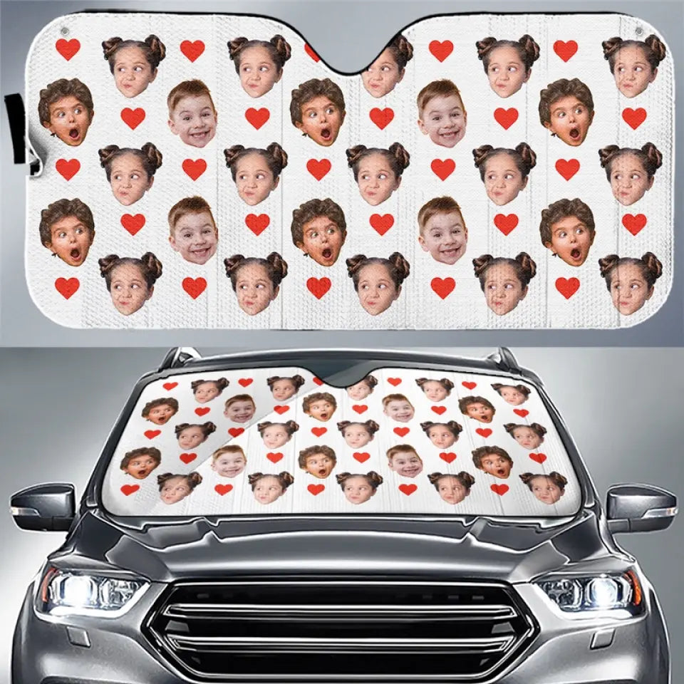 Aventures familiales personnalisées : créez les meilleurs souvenirs ! Pare-soleil personnalisé pour pare-brise de voiture, protection pour vitres de voiture ! Cadeau pour les membres de la famille.