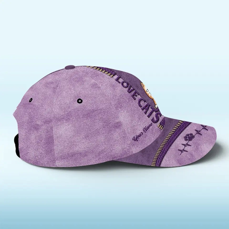 Heureux d'être emporté partout avec vous - Chapeau personnalisé pour chat, casquette classique à imprimé intégral - Cadeau pour propriétaires d'animaux et amoureux des animaux