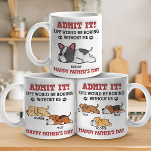 Bravo au meilleur papa chien du monde ! Mug personnalisé avec effet gonflable 3D, imprimé chien ! Cadeau pour les propriétaires et les amoureux des animaux.