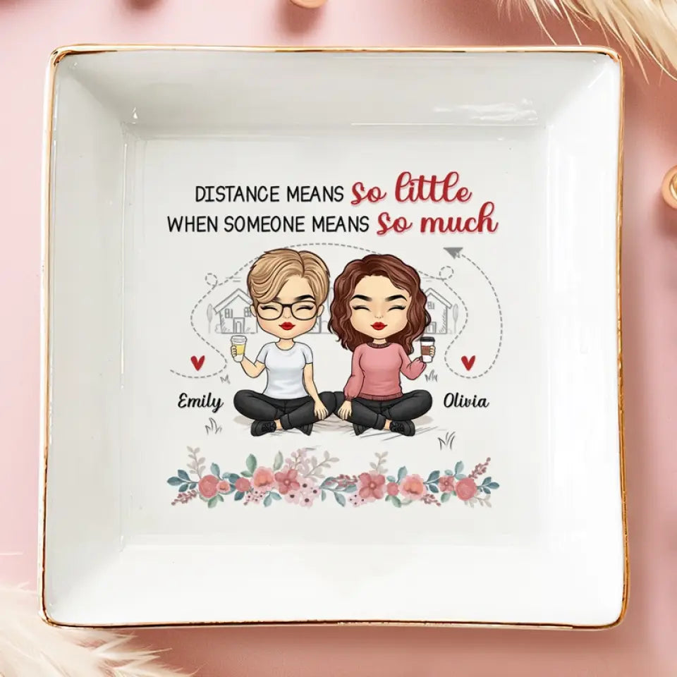 J'aimerais que tu habites à côté - Porte-bijoux personnalisé pour meilleure amie - Cadeau pour meilleures amies, meilleures amies, sœurs