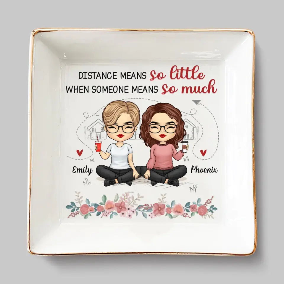 J'aimerais que tu habites à côté - Porte-bijoux personnalisé pour meilleure amie - Cadeau pour meilleures amies, meilleures amies, sœurs