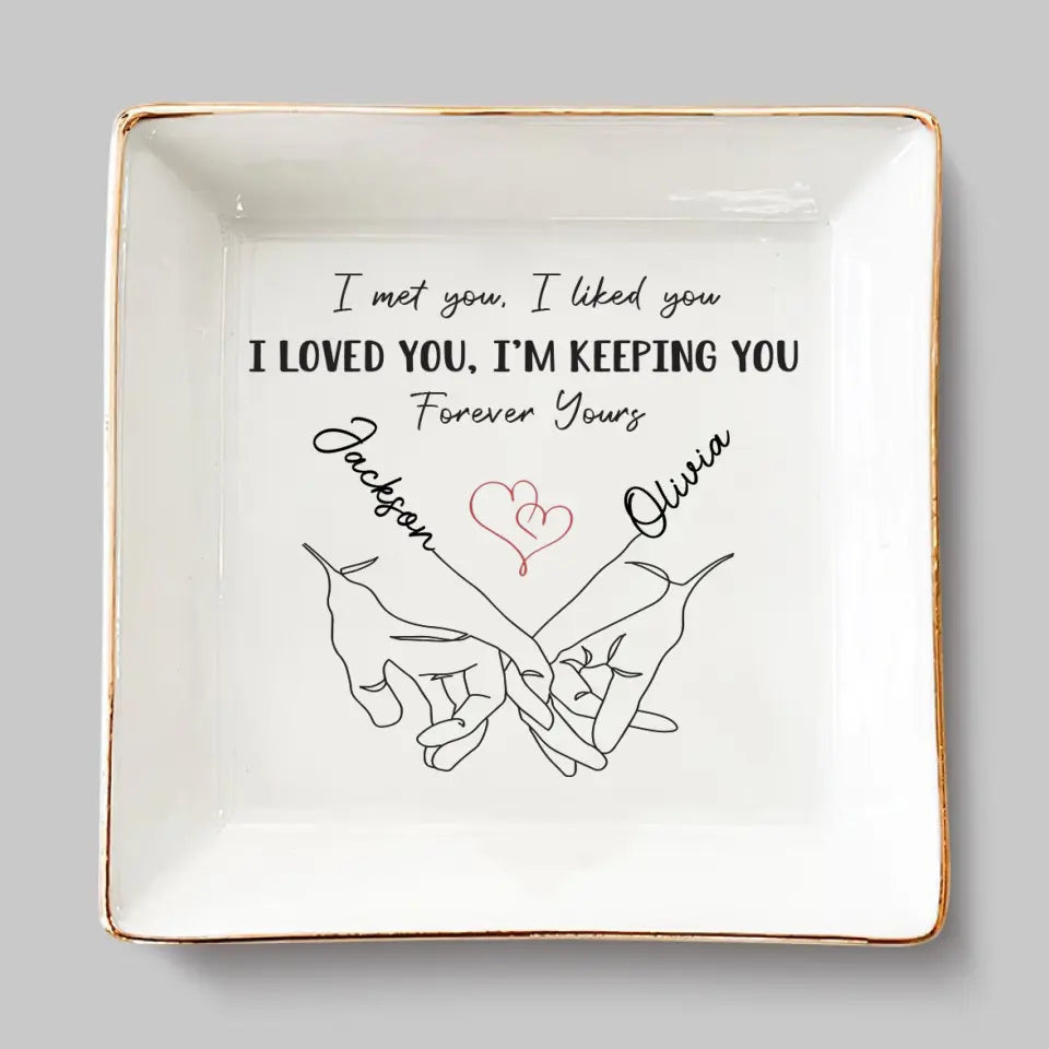 L'amour est un mystère sans fin - Plat à bijoux personnalisé pour couple - Cadeau pour mari et femme, anniversaire