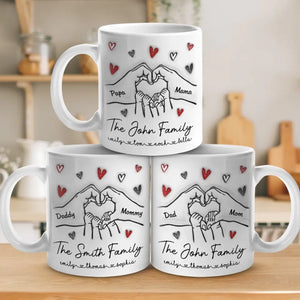 Ensemble, nous formons une belle famille - Mug personnalisé avec effet gonflé en 3D - Cadeau pour les membres de la famille