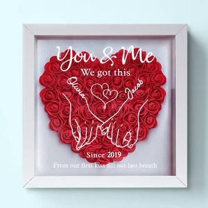 Jamais au-dessus de toi, jamais en dessous. Toujours à tes côtés ! Boîte à fleurs personnalisée pour couple - Cadeau pour mari et femme, anniversaire de mariage