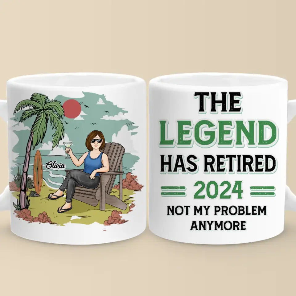 Ce n'est plus mon problème - Mug personnalisé - Cadeau d'appréciation et de départ à la retraite pour collègues, collègues de travail, collègues