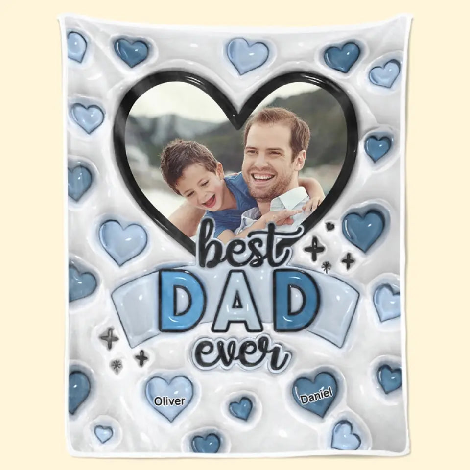 Créez des souvenirs avec votre meilleur papa ! Couverture personnalisée avec effet gonflable 3D pour la famille ! Cadeau pour la fête des pères, papa et grand-père
