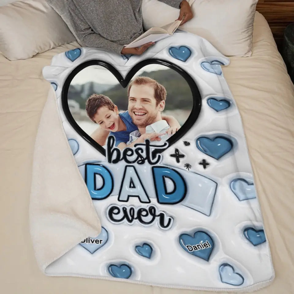 Créez des souvenirs avec votre meilleur papa ! Couverture personnalisée avec effet gonflable 3D pour la famille ! Cadeau pour la fête des pères, papa et grand-père
