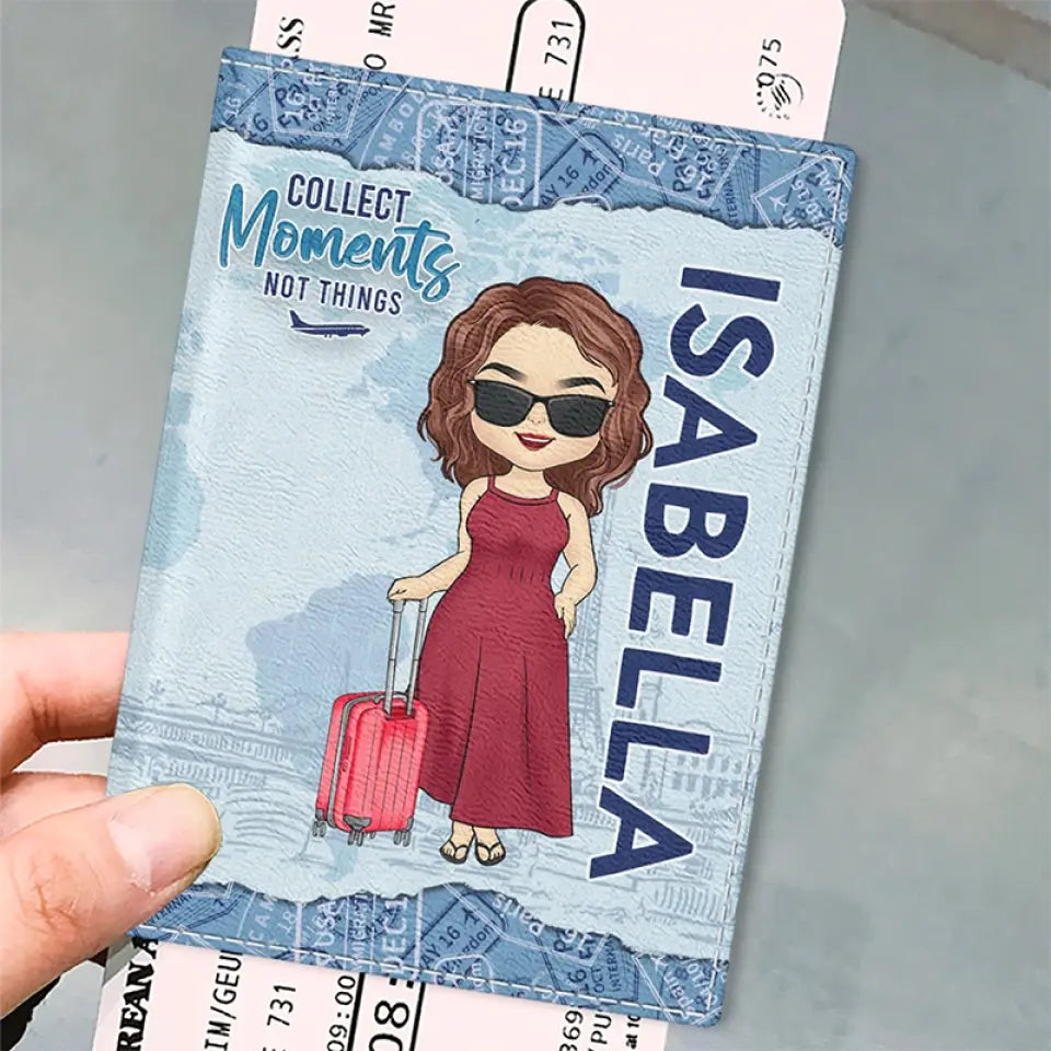 Le meilleur voyage vous ramène à la maison - Couverture de passeport personnalisée, porte-passeport - Cadeau de vacances, cadeau pour les amateurs de voyages d'aventure