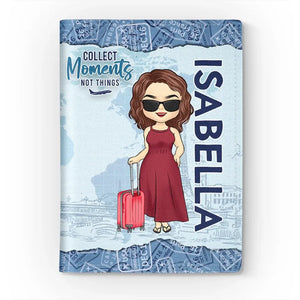 Le meilleur voyage vous ramène à la maison - Couverture de passeport personnalisée, porte-passeport - Cadeau de vacances, cadeau pour les amateurs de voyages d'aventure
