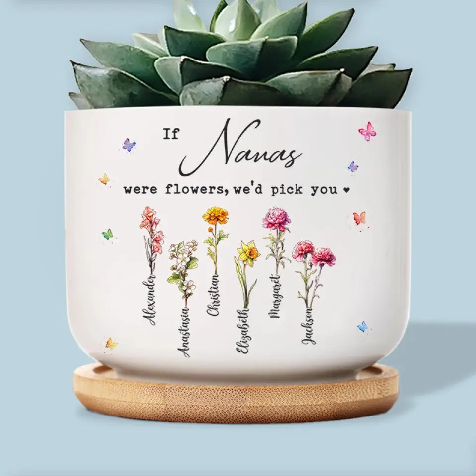 En période d'épreuve, la famille est la meilleure - Pot de fleurs en céramique personnalisé pour la décoration intérieure - Cadeau pour maman et grand-mère