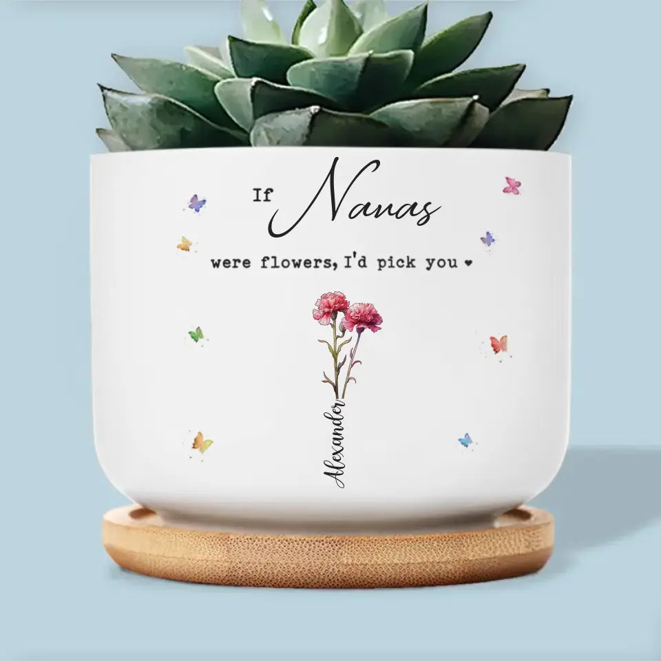 En période d'épreuve, la famille est la meilleure - Pot de fleurs en céramique personnalisé pour la décoration intérieure - Cadeau pour maman et grand-mère
