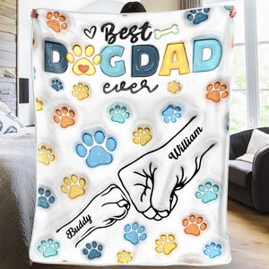 Couverture personnalisée pour chien avec effet gonflable 3D - Cadeau pour la fête des pères, pour les propriétaires d'animaux et les amoureux des animaux